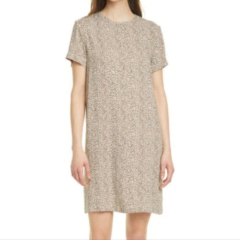 Jenni Kayne Dress Womens M Leopand Print TShirt‎ Dress Short Sleeve Viscose - Picture 4 of 13